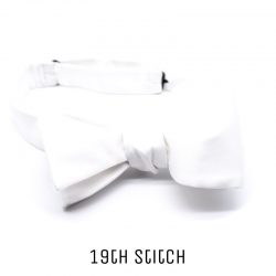 White Self Tie Bow Tie