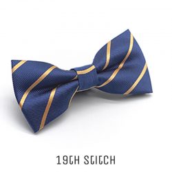Blue with Gold Stripe Bow Tie