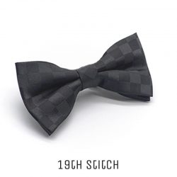 Black with Chess Pattern Bow Tie