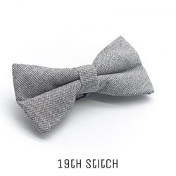 White with Black Twill Bow Tie