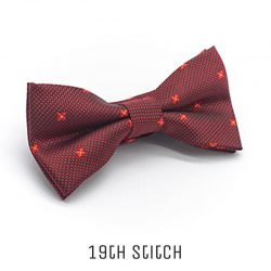 Red Foulard with Red Flower Bow Tie