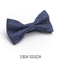 Blue with White & Red Polka Dots Bow Tie