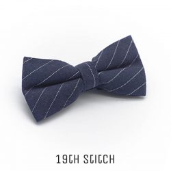 Blue with White Stripe Bow Tie