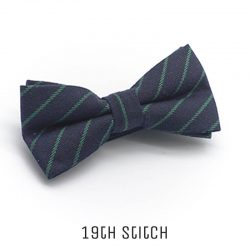Blue with Green Stripe Bow Tie