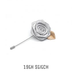Silver Lapel Pin with Gold Leaf