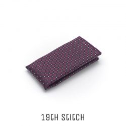 Small Checkered Purple with Blink Pocket Square