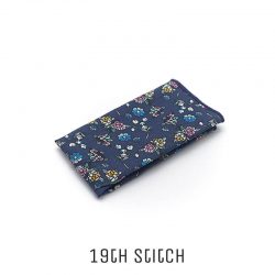 Blue with Flower Pocket Square