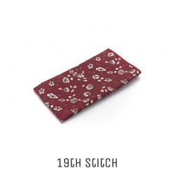 Maroon with Flower Pocket Square