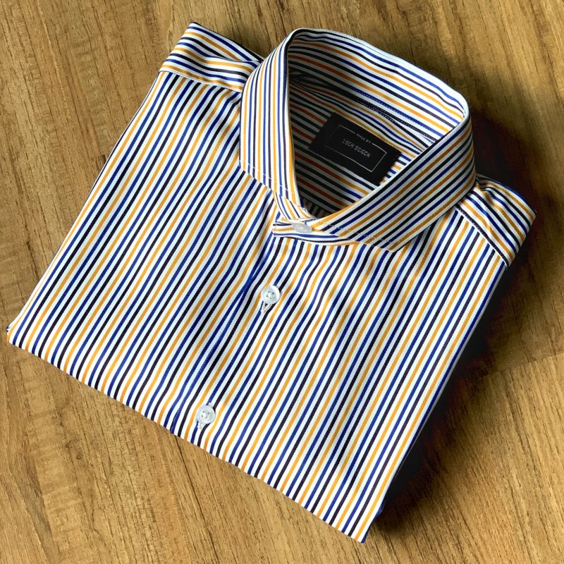 Yellow Blue Multi Stripe Custom Shirt - Image 2