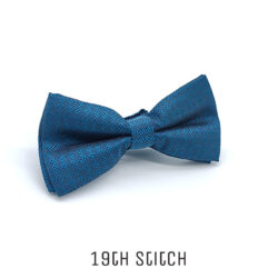 Teal Blue Checkered with Round Shadow Pattern Bow Tie