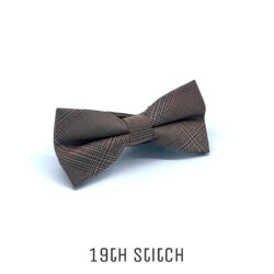 Coffee Plaid Bowtie