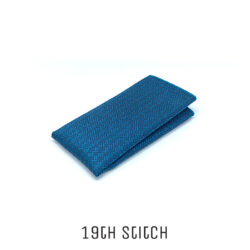 Teal Blue Checkered with Round Shadow Pattern Pocket Square