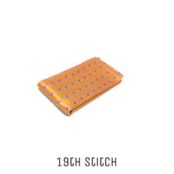 Orange with Sky Blue Polka Dot Pocket Square