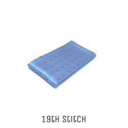 Sky Blue with Orange Polka Dots Pocket Square