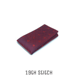 Red Grid with Round Circle Pocket Square